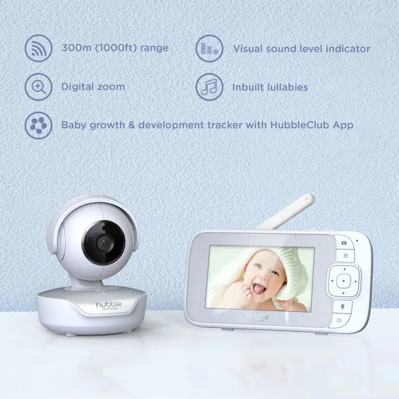 Hubble Nursery View Select - 4.3" Baby Monitor White 2