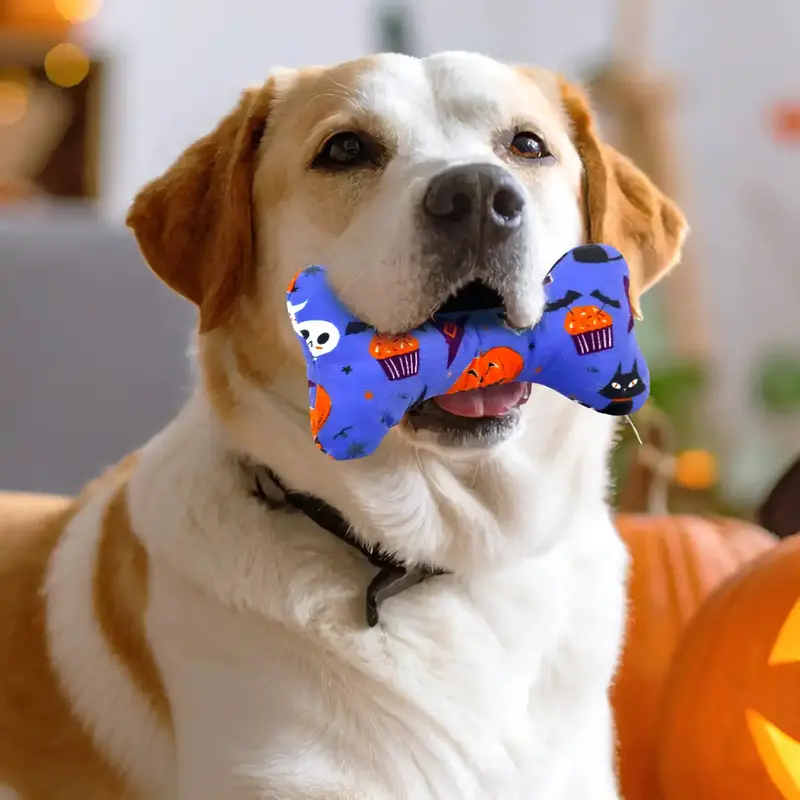 Hueso Juguete Para Perro, Halloween, Color Azul 1
