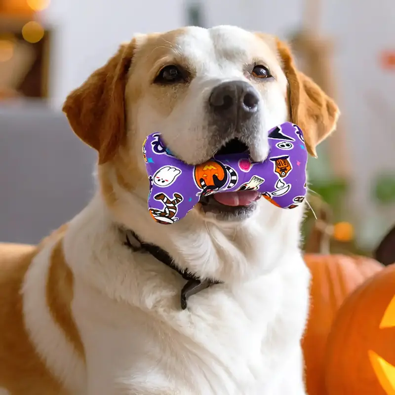 Hueso Juguete Para Perro, Halloween, Color Morado 1