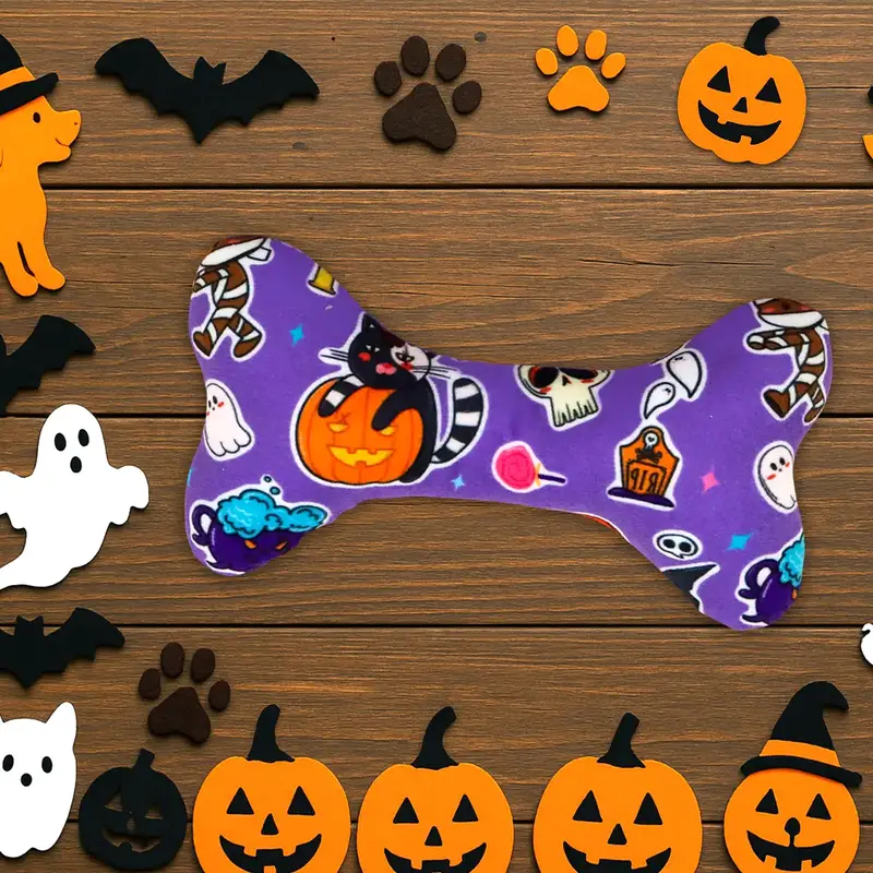 Hueso Juguete Para Perro, Halloween, Color Morado 2