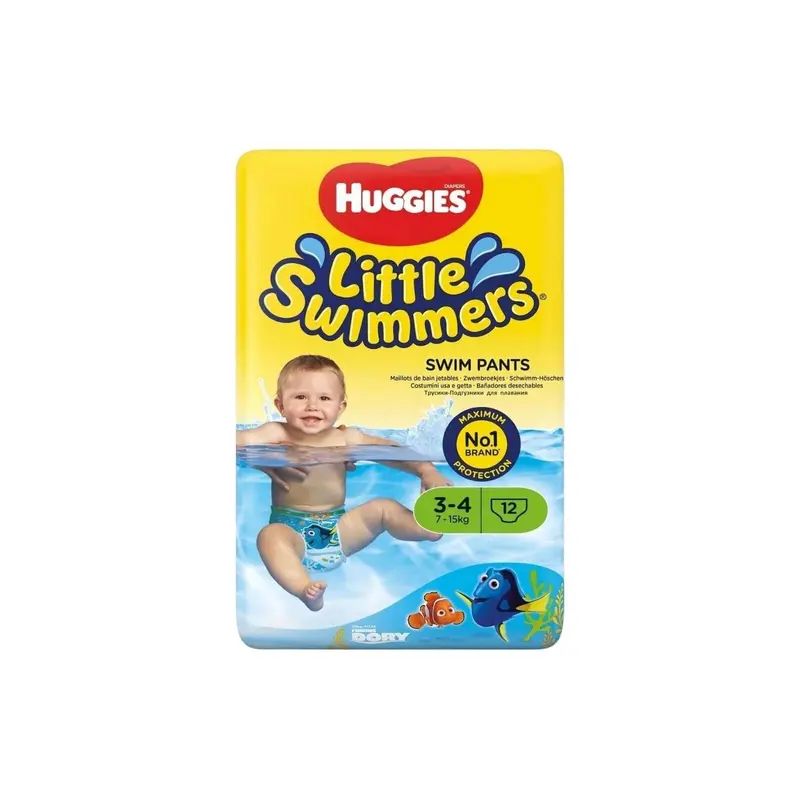 Huggies Little Swimmers Baby Size 3-4 Swim Pants - 12 Nappies 1