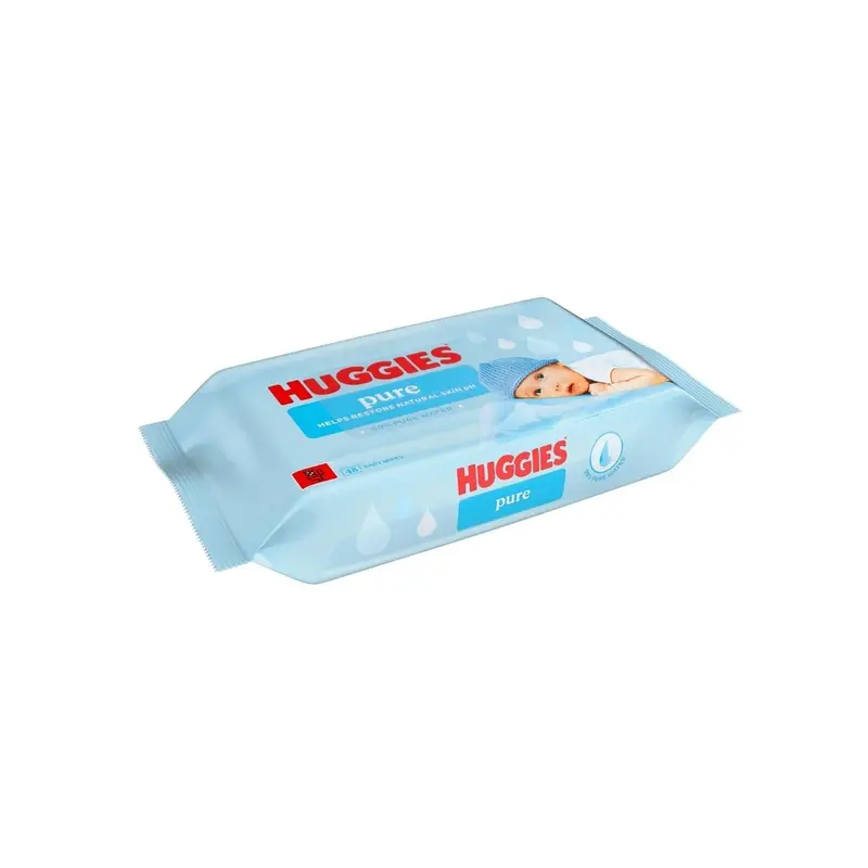 Huggies Pure Plastic Free Baby Wipes 4X48 Pcs 2