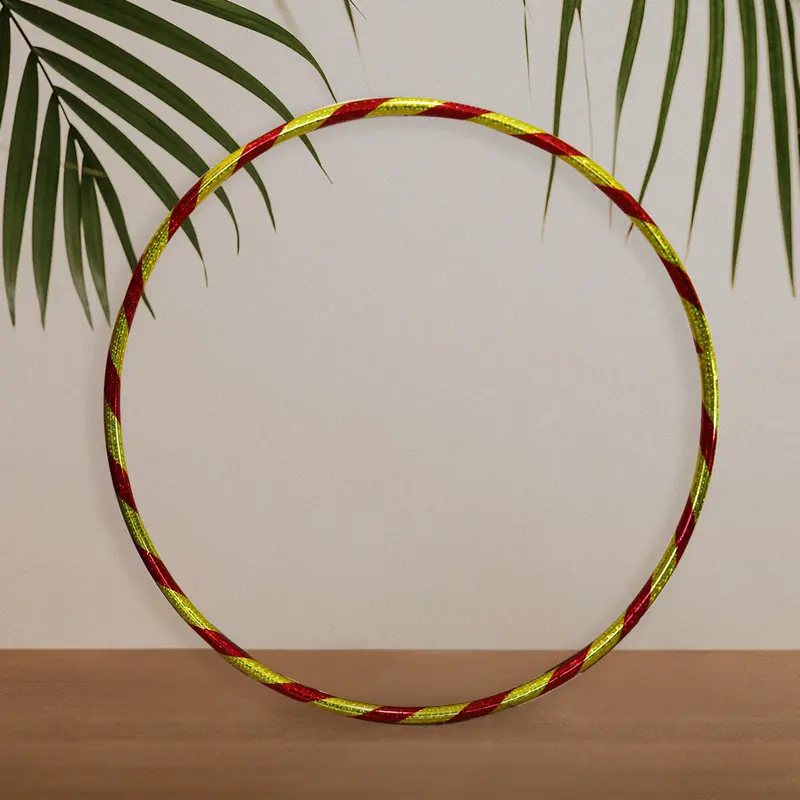 Hula Hoop De Plã¡Stico Color Rojo Con Dorado 1