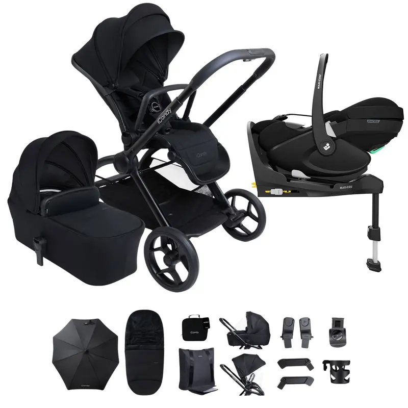 Icandy Core 2 Complete Maxi-Cosi Bundle In Black 1