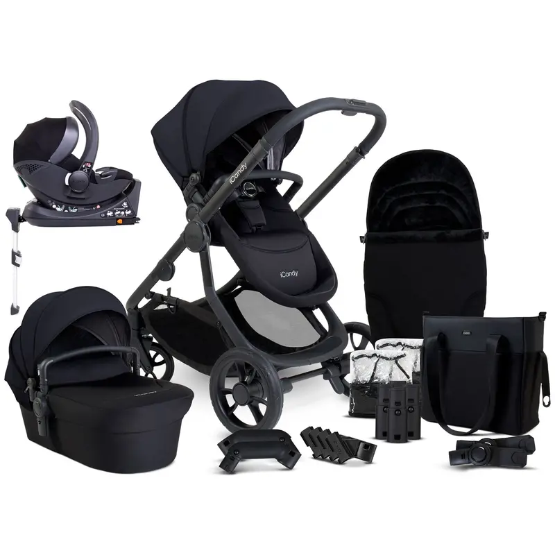 Icandy Orange 4 Complete Travel System With Cocoon In Black Edition 1