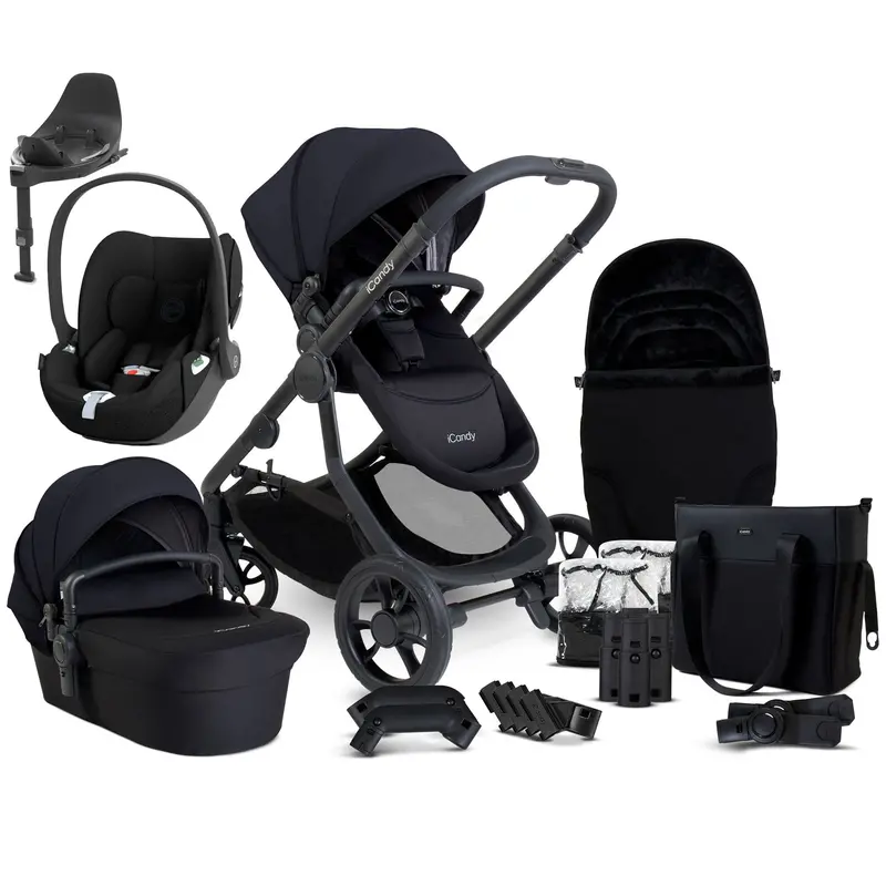 Icandy Orange 4 Cybex Travel System In Black Edition 1