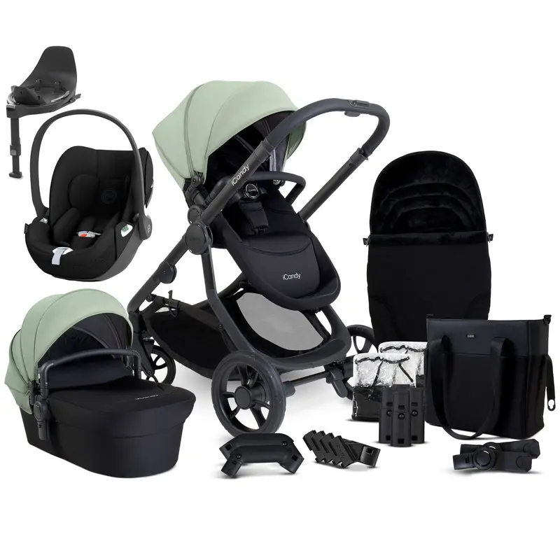 Icandy Orange 4 Cybex Travel System In Pistachio 1