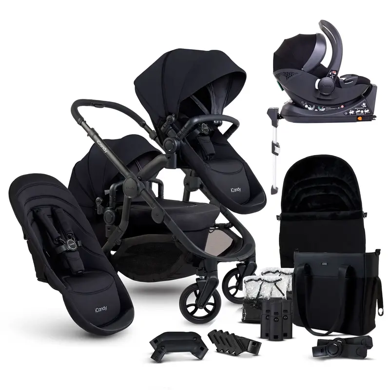 Icandy Orange 4 Double Cocoon Travel System In Black Edition 1