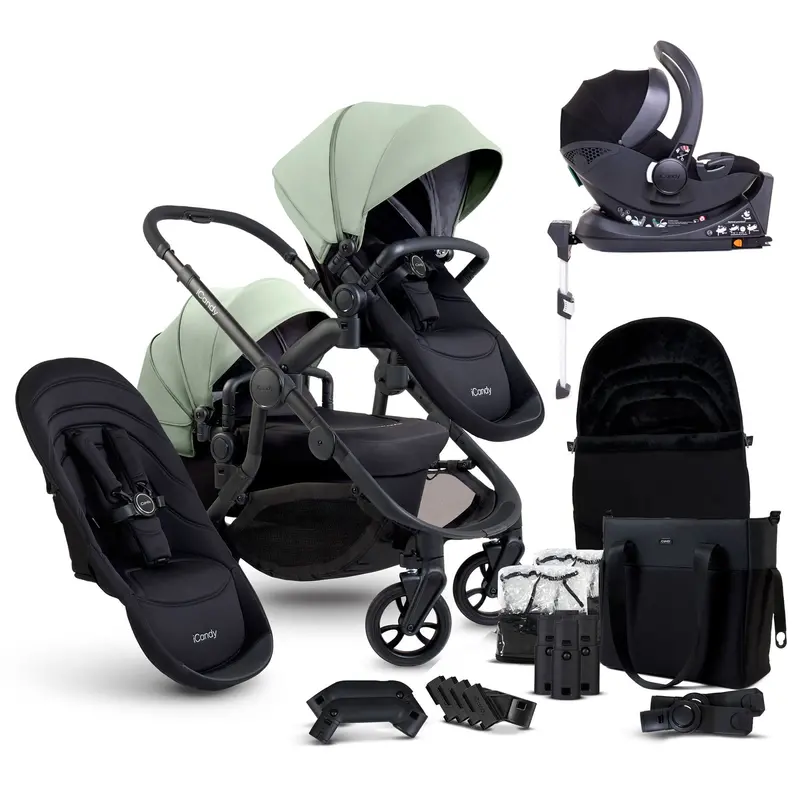 Icandy Orange 4 Double Cocoon Travel System In Pistachio 1