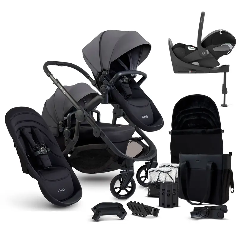 Icandy Orange 4 Double Cybex Travel System In Fossil 1
