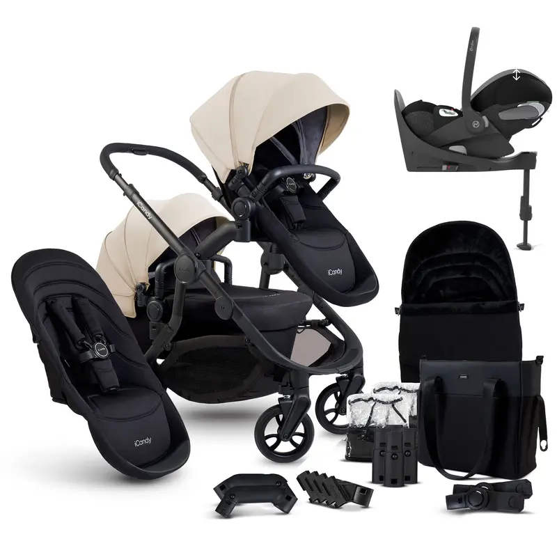 Icandy Orange 4 Double Cybex Travel System In Latte 1
