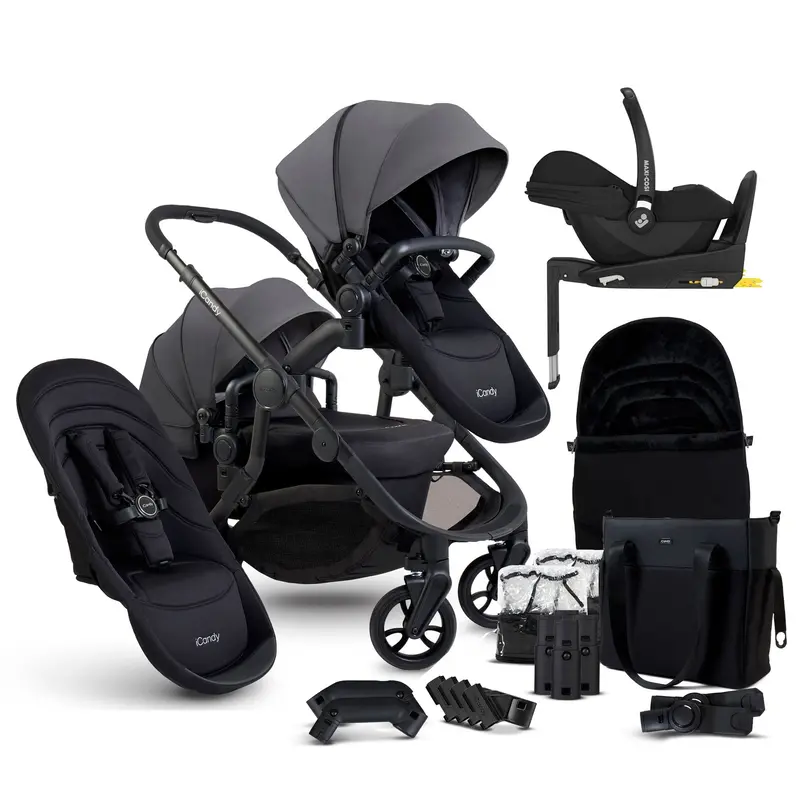 Icandy Orange 4 Double Maxi-Cosi Travel System In Fossil 1