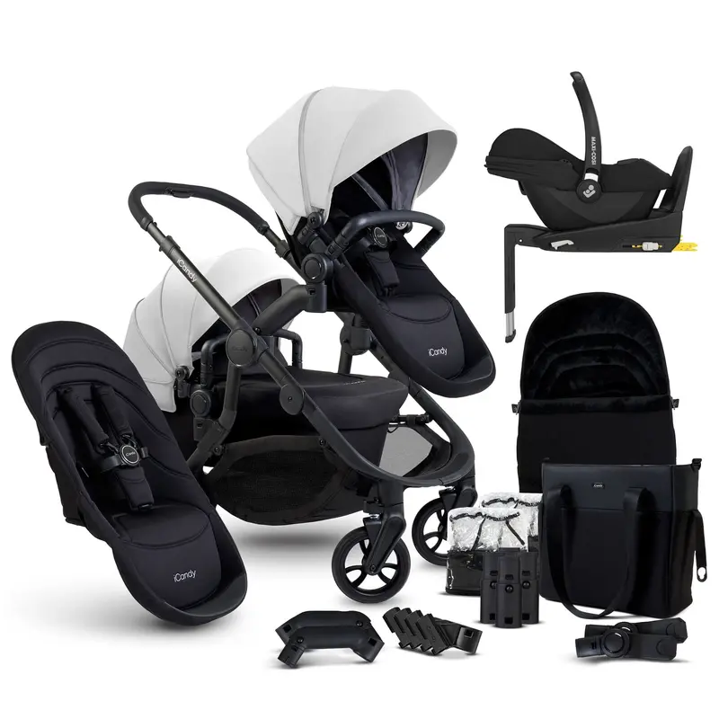 Icandy Orange 4 Double Maxi-Cosi Travel System In Glacier 1