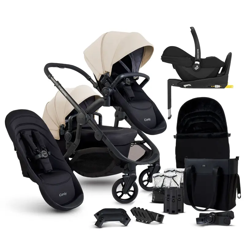 Icandy Orange 4 Double Maxi-Cosi Travel System In Latte 1