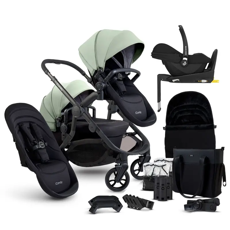Icandy Orange 4 Double Maxi-Cosi Travel System In Pistachio 1