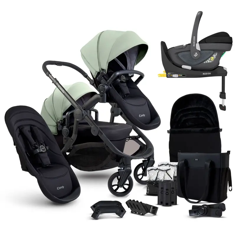 Icandy Orange 4 Double Maxi-Cosi Travel System In Pistachio 2