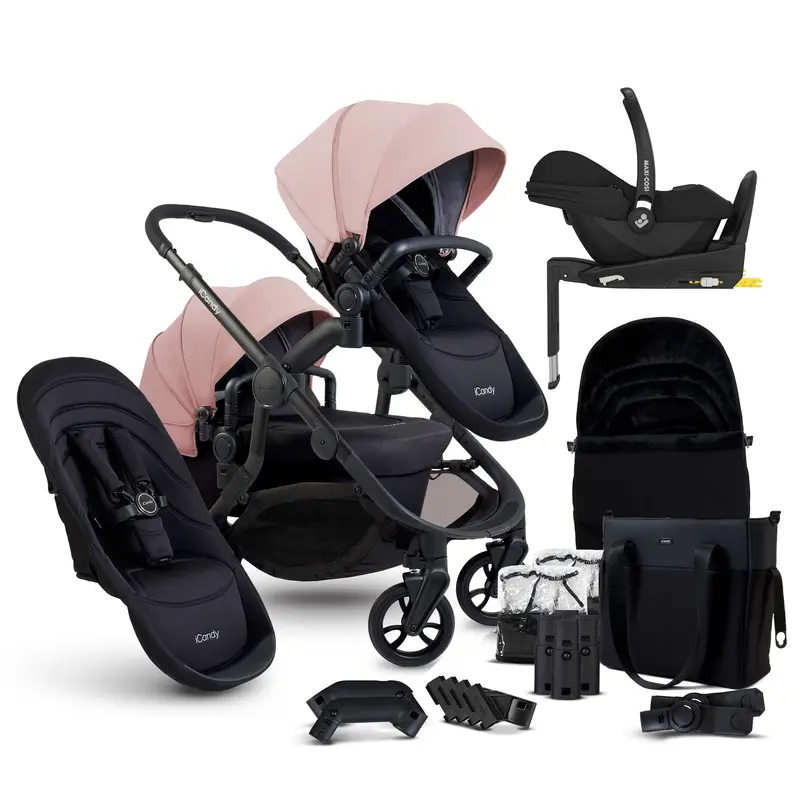Icandy Orange 4 Double Maxi-Cosi Travel System In Rose 1