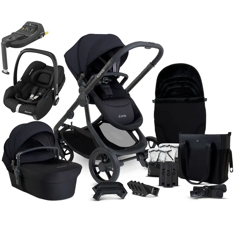 Icandy Orange 4 Maxi-Cosi Travel System In Black Edition 1