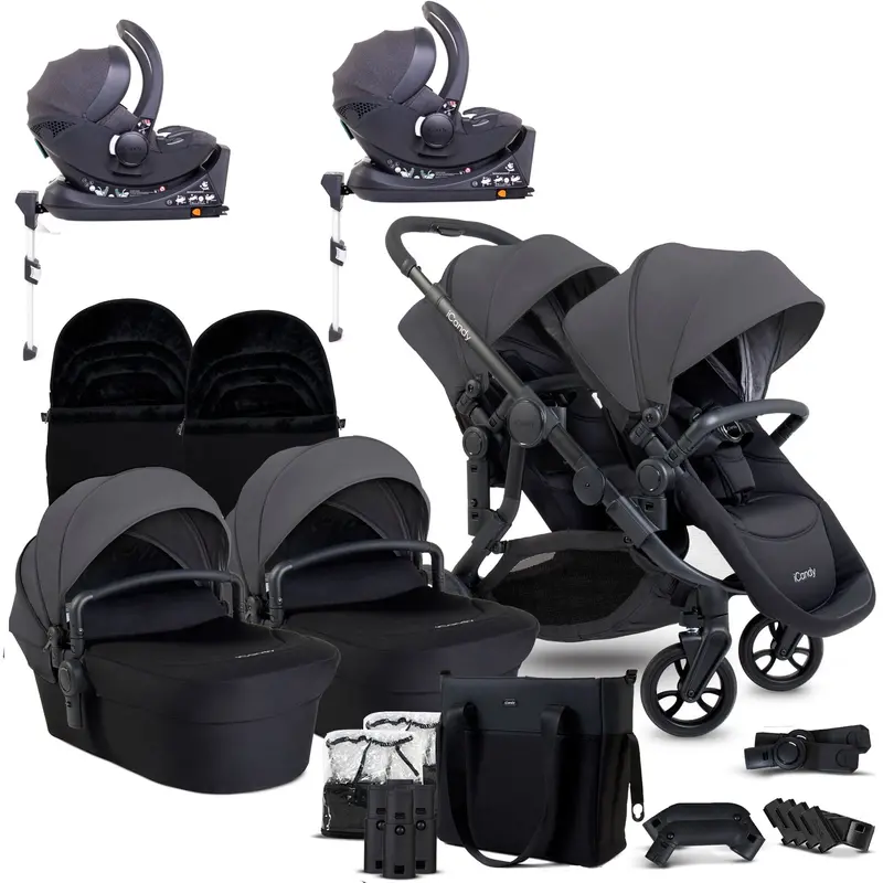 Icandy Orange 4 Twin Complete Cocoon Travel System In Fossil 1