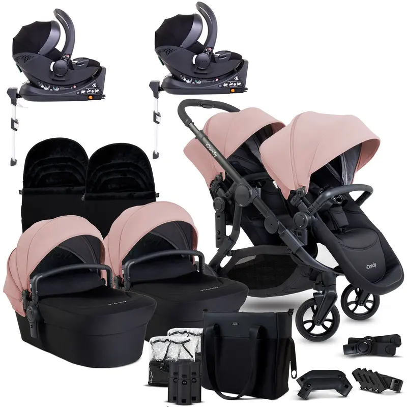 Icandy Orange 4 Twin Complete Cocoon Travel System In Rose 1