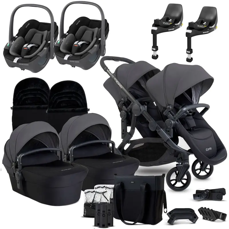 Icandy Orange 4 Twin Maxi-Cosi Travel System In Fossil 2