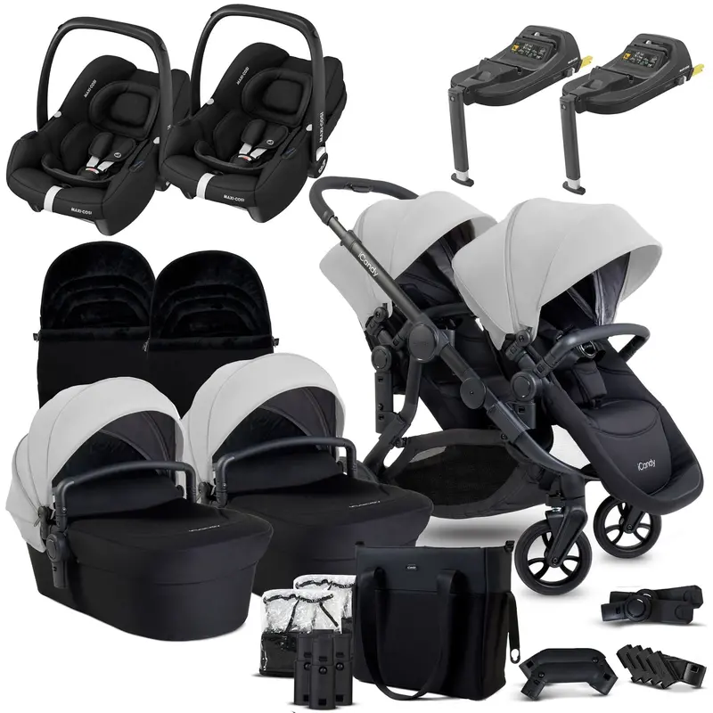 Icandy Orange 4 Twin Maxi-Cosi Travel System In Glacier 1