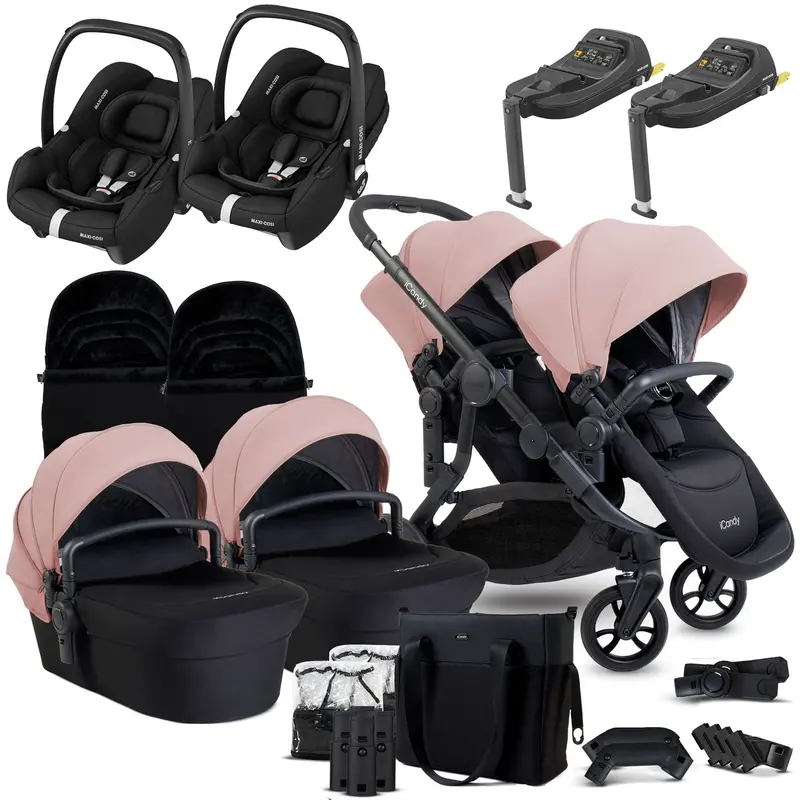 Icandy Orange 4 Twin Maxi-Cosi Travel System In Rose 1