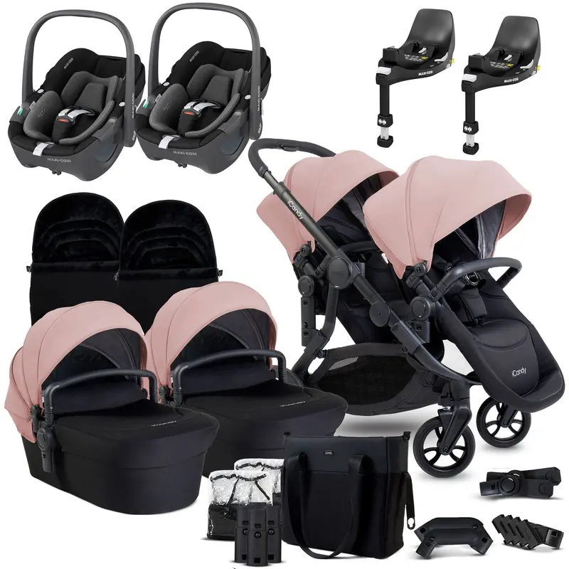 Icandy Orange 4 Twin Maxi-Cosi Travel System In Rose 2