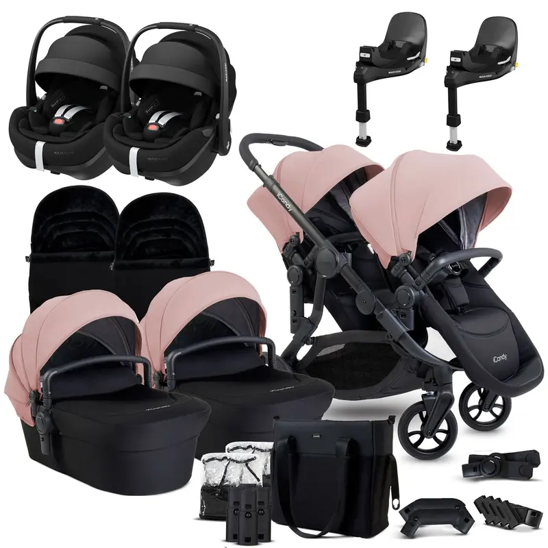 Icandy Orange 4 Twin Maxi-Cosi Travel System In Rose 3