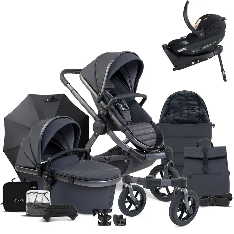 Icandy Peach 7 All Terrain Complete Besafe Bundle In Storm 1
