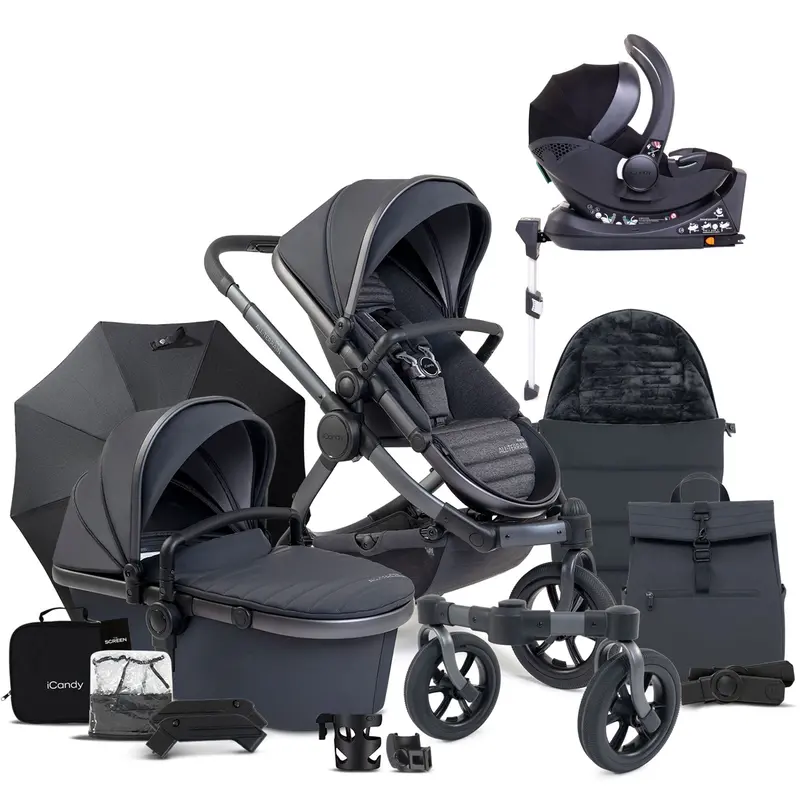 Icandy Peach 7 All Terrain Complete Cocoon Bundle In Storm 1