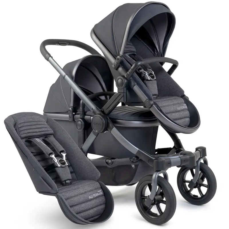 Icandy Peach 7 All Terrain Double Combo Set In Storm 1