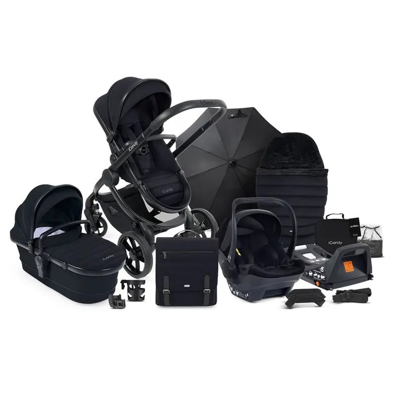 Icandy Peach 7 Complete Bundle With Cocoon Car Seat In Black 1