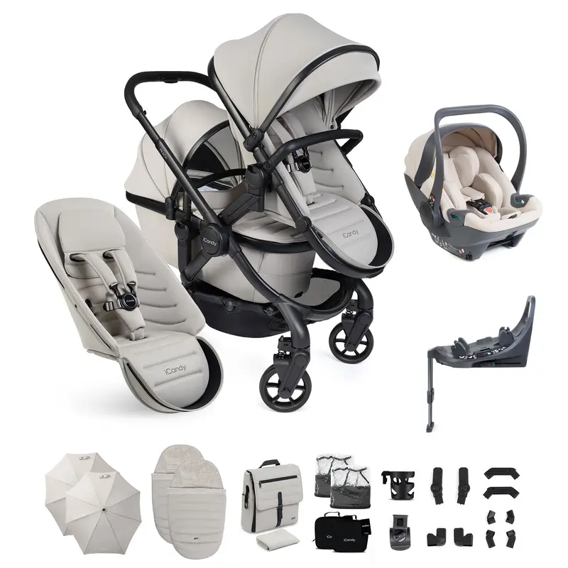 Icandy Peach 8 Double Complete Bundle With Cocoon 360 In Taupe 1