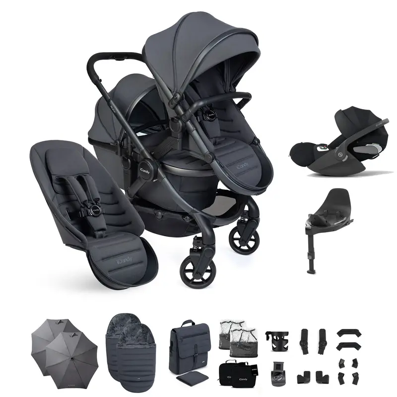 Icandy Peach 8 Double Complete Cybex Bundle In Grey 1
