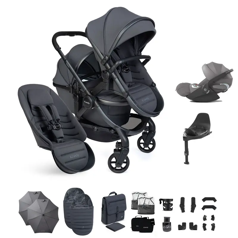 Icandy Peach 8 Double Complete Cybex Bundle In Grey 2