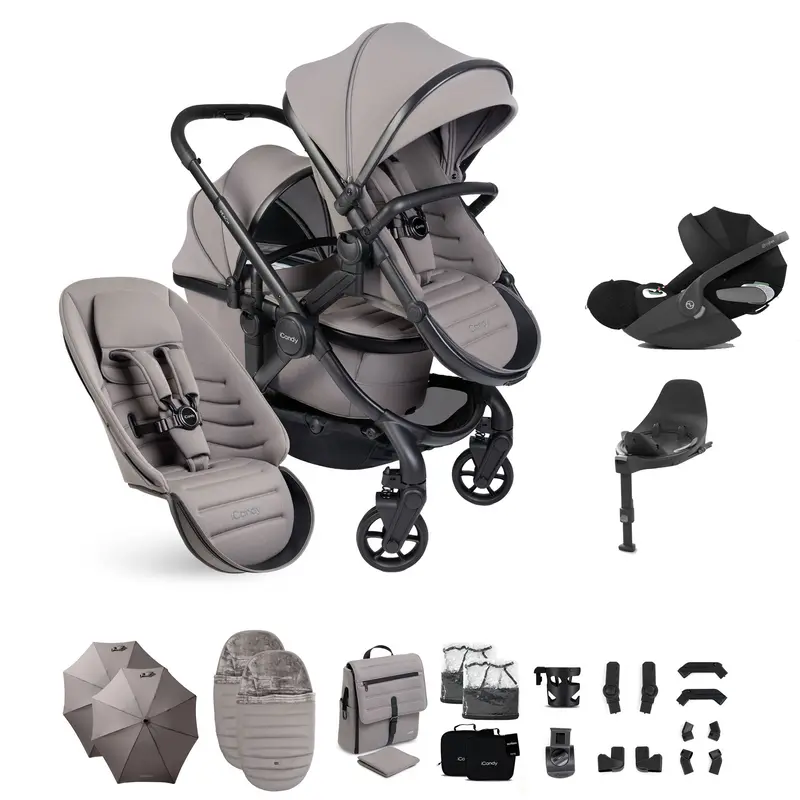 Icandy Peach 8 Double Complete Cybex Bundle In Porcini 1