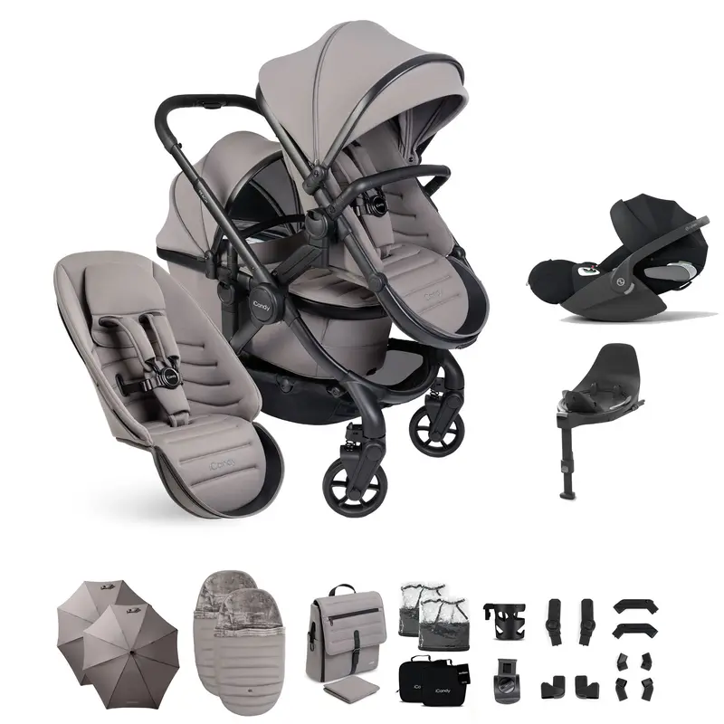 Icandy Peach 8 Double Complete Cybex Bundle In Porcini 2