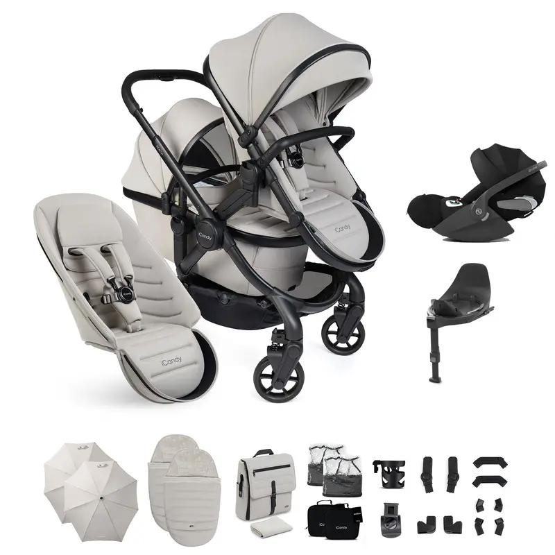 Icandy Peach 8 Double Complete Cybex Bundle In Taupe 1