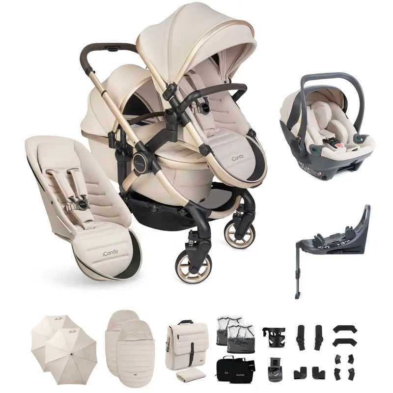 Icandy Peach 8 Editions Double Complete Bundle With Cocoon 360 In Biscotti 1