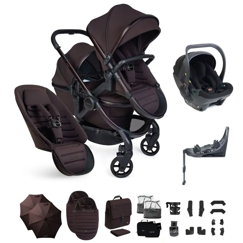 Icandy Peach 8 Editions Double Complete Bundle With Cocoon 360 In Coffee Bean 1