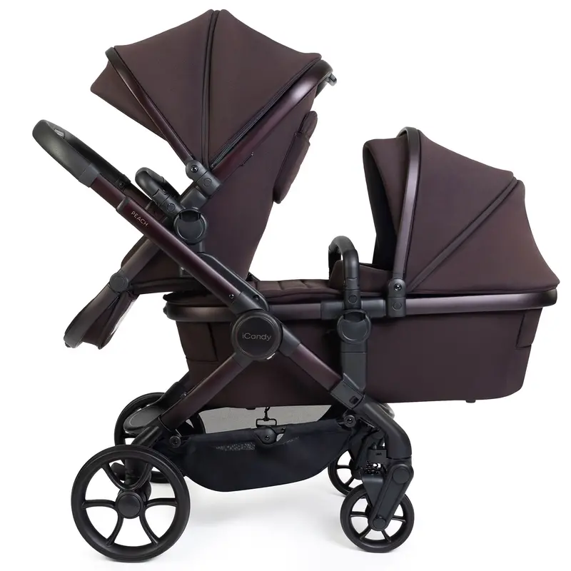 Icandy Peach 8 Editions Double Complete Cybex Bundle In Coffee Bean 2