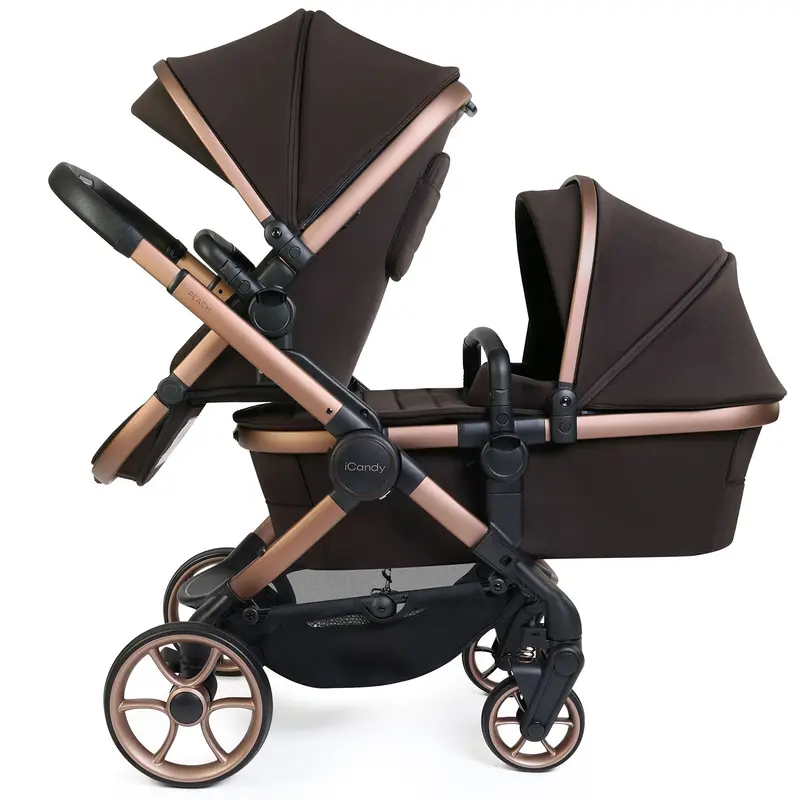 Icandy Peach 8 Editions Double Complete Cybex Bundle In Pecan 2