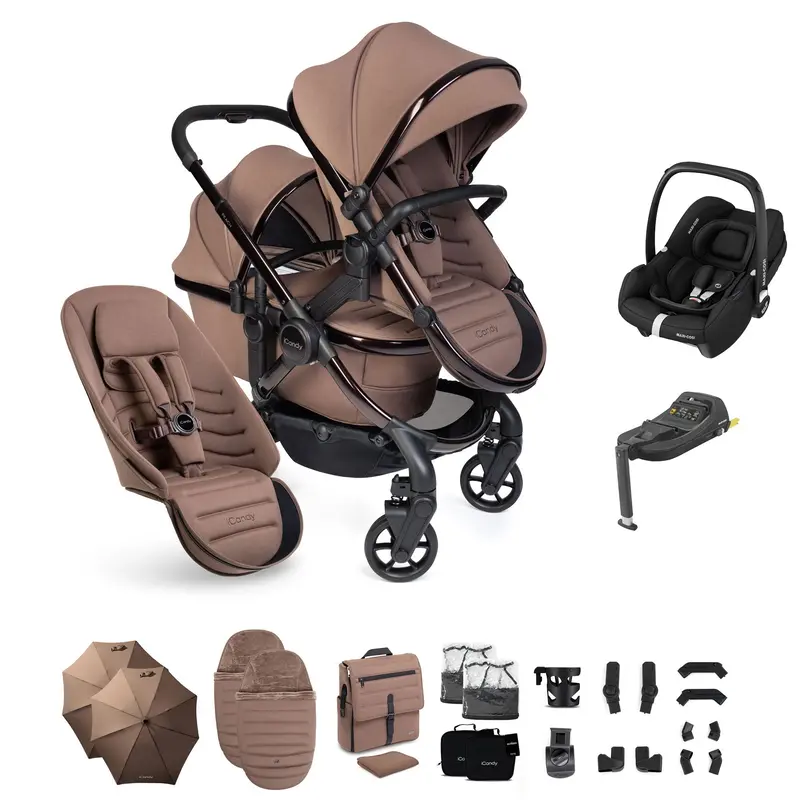 Icandy Peach 8 Editions Double Complete Maxi-Cosi Bundle In Coco 1