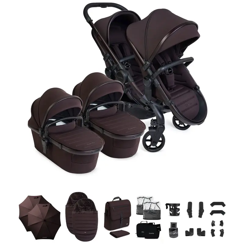 Icandy Peach 8 Editions Twin Complete Bundle In Coffee Bean 1
