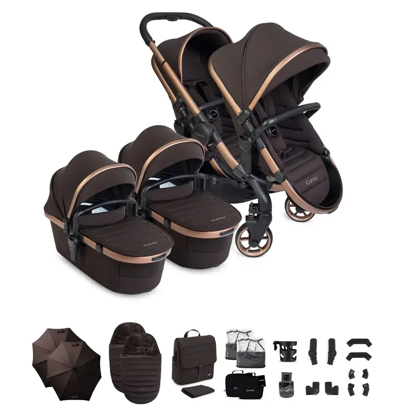 Icandy Peach 8 Editions Twin Complete Bundle In Pecan 1