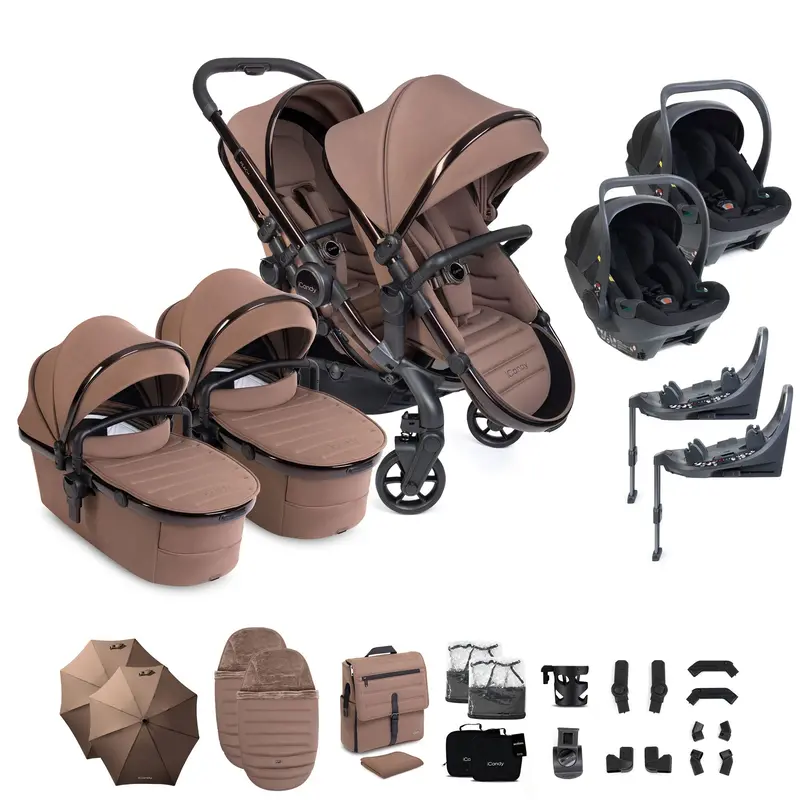 Icandy Peach 8 Editions Twin Complete Bundle With Cocoon 360 In Coco 1