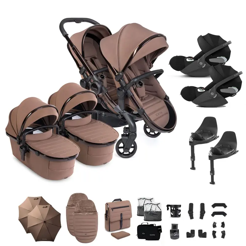 Icandy Peach 8 Editions Twin Complete Cybex Travel System In Coco 1