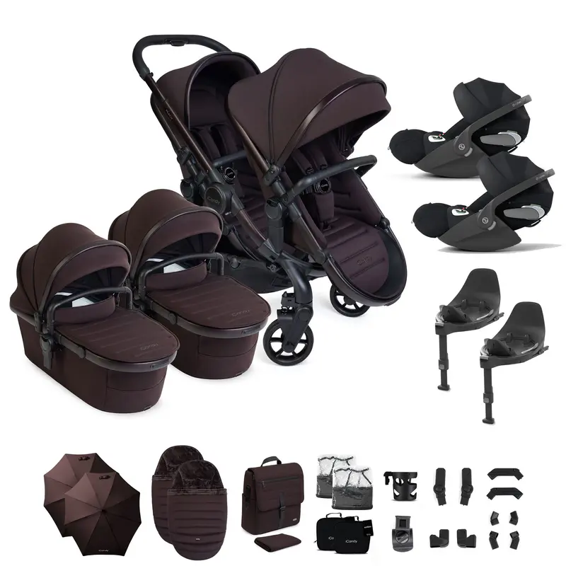 Icandy Peach 8 Editions Twin Complete Cybex Travel System In Coffee Bean 2