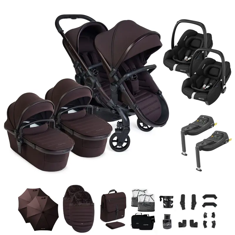 Icandy Peach 8 Editions Twin Complete Maxi-Cosi Travel System In Coffee Bean 1